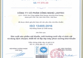 Chứng chỉ ISO 13485-2016 ISSQ